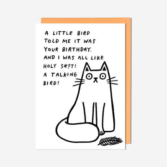 Little Bird Told Me Birthday Card