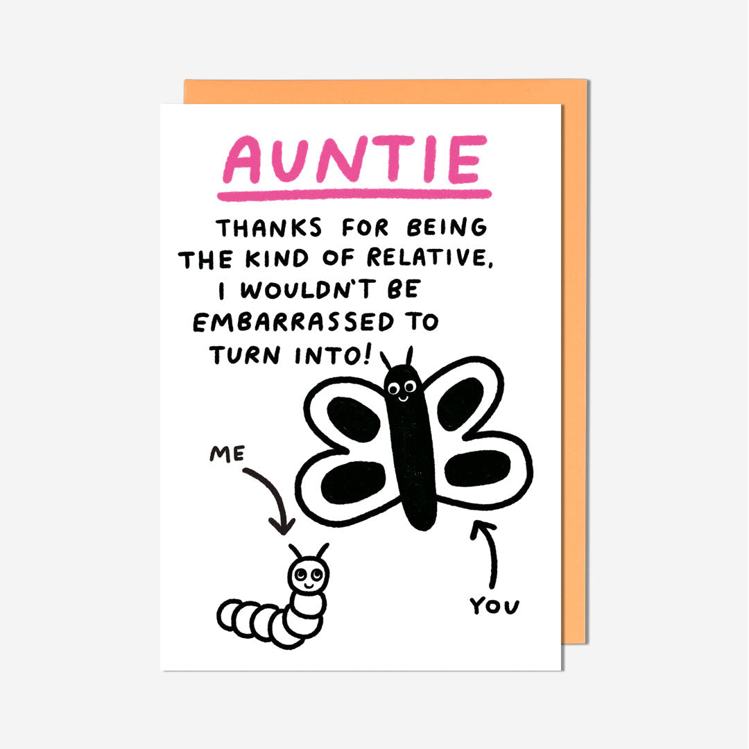 Auntie Butterfly Birthday Card