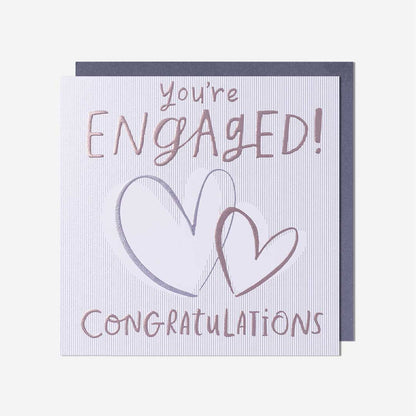 You're Engaged Two Hearts Card