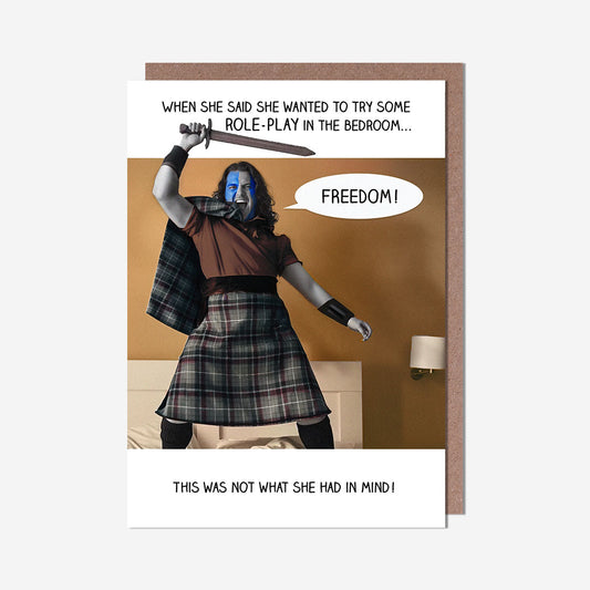 Man In Kilt With Sword General Card