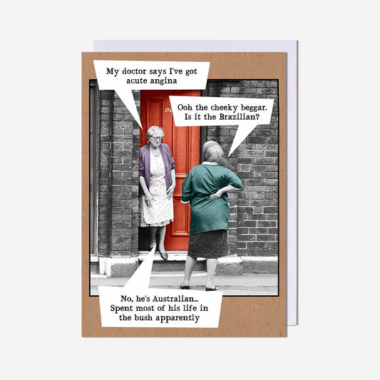 Two Ladies On Doorstep Acute Angina General Card
