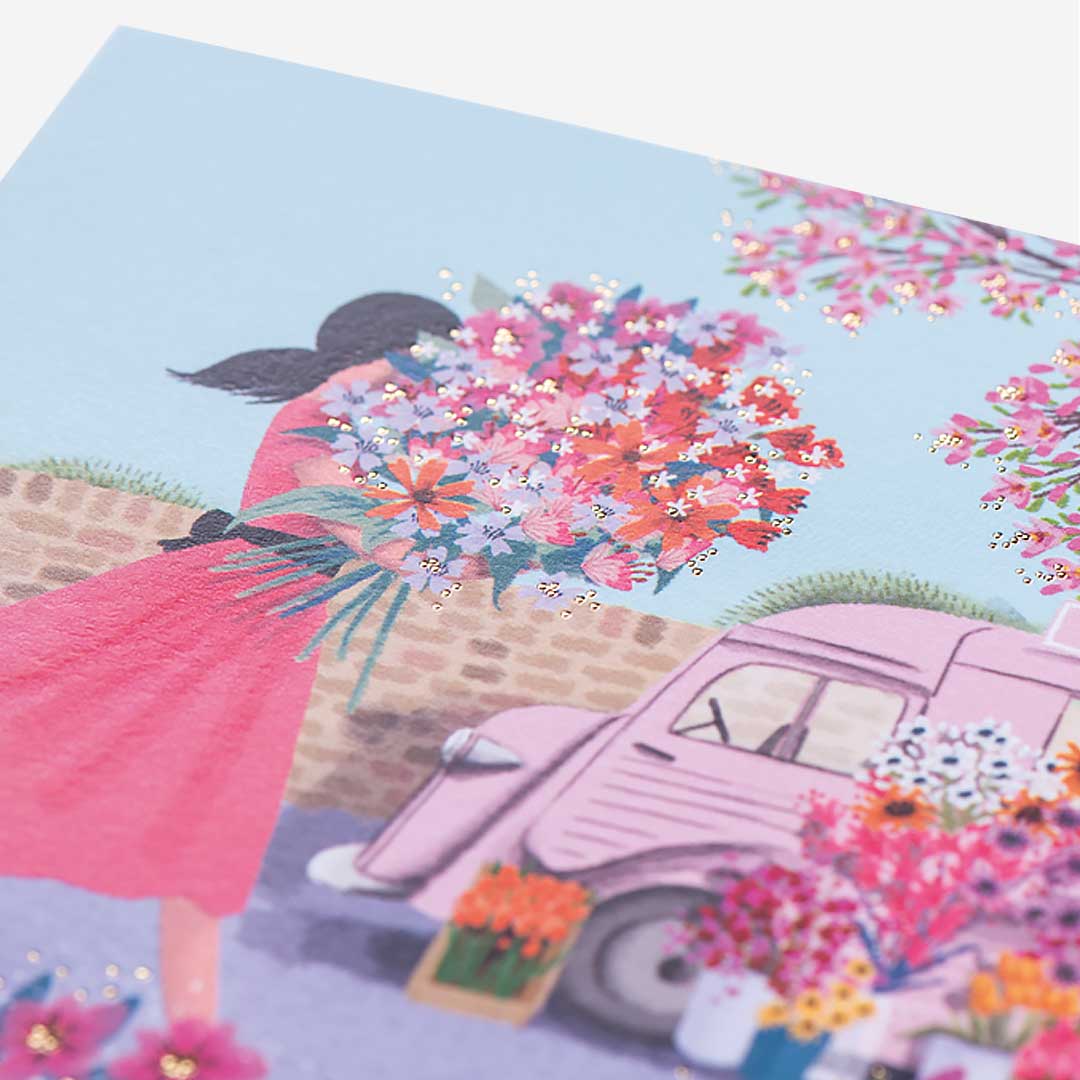 Fresh Flowers Blank Card