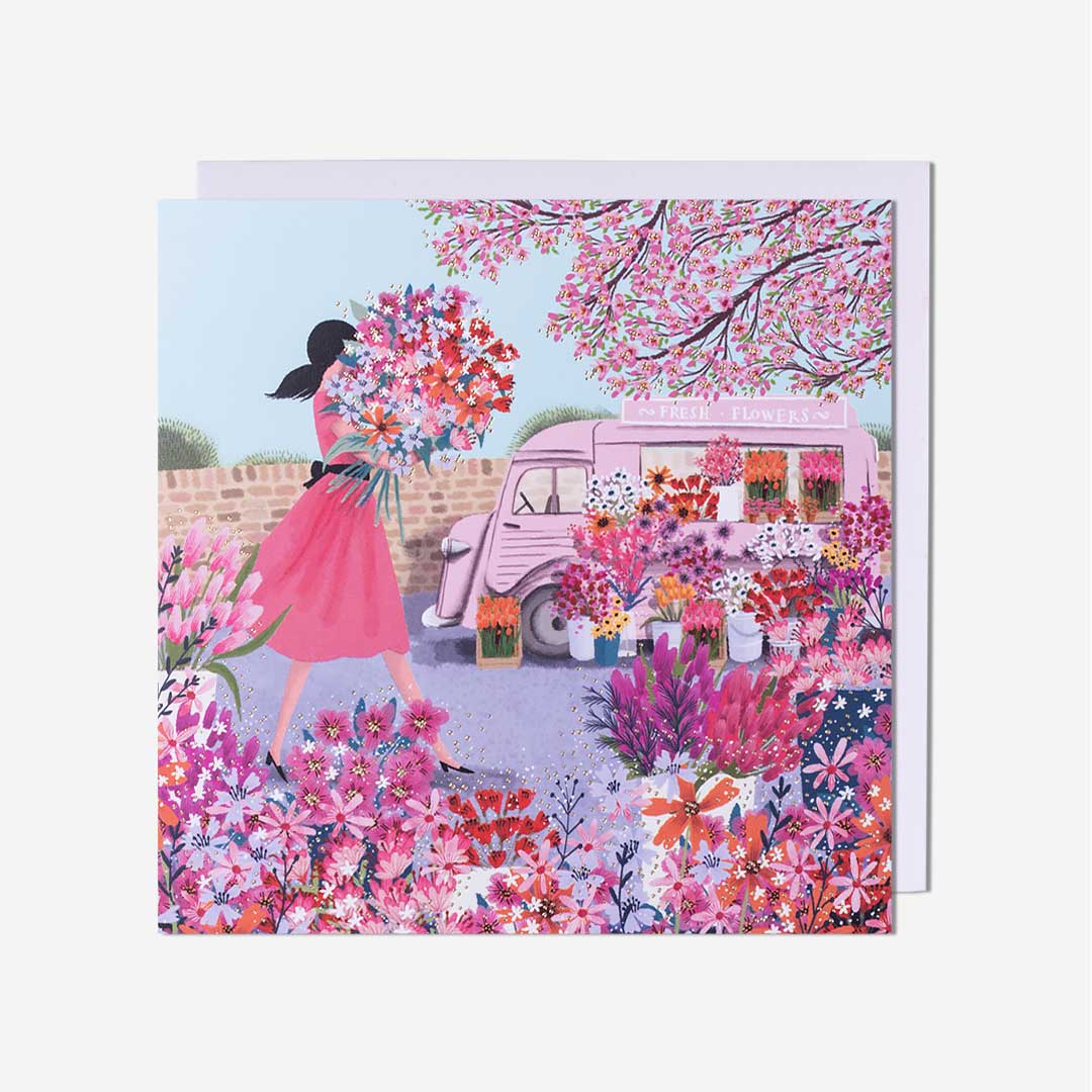 Fresh Flowers Blank Card