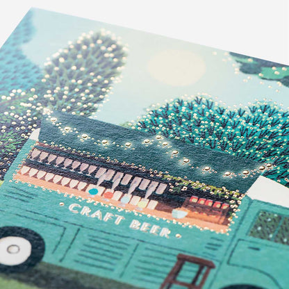 Craft Beer Cart Blank Card