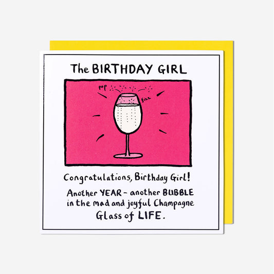 Birthday Girl Glass Card