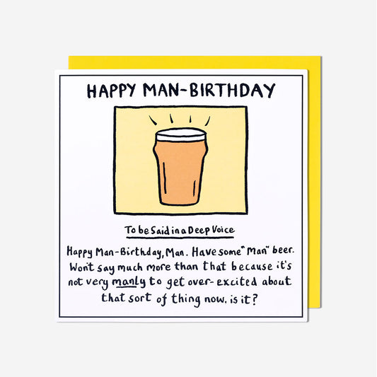 Beer Man Birthday Card