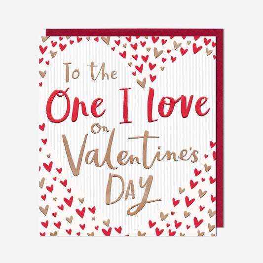 To The One I Love Hearts Card