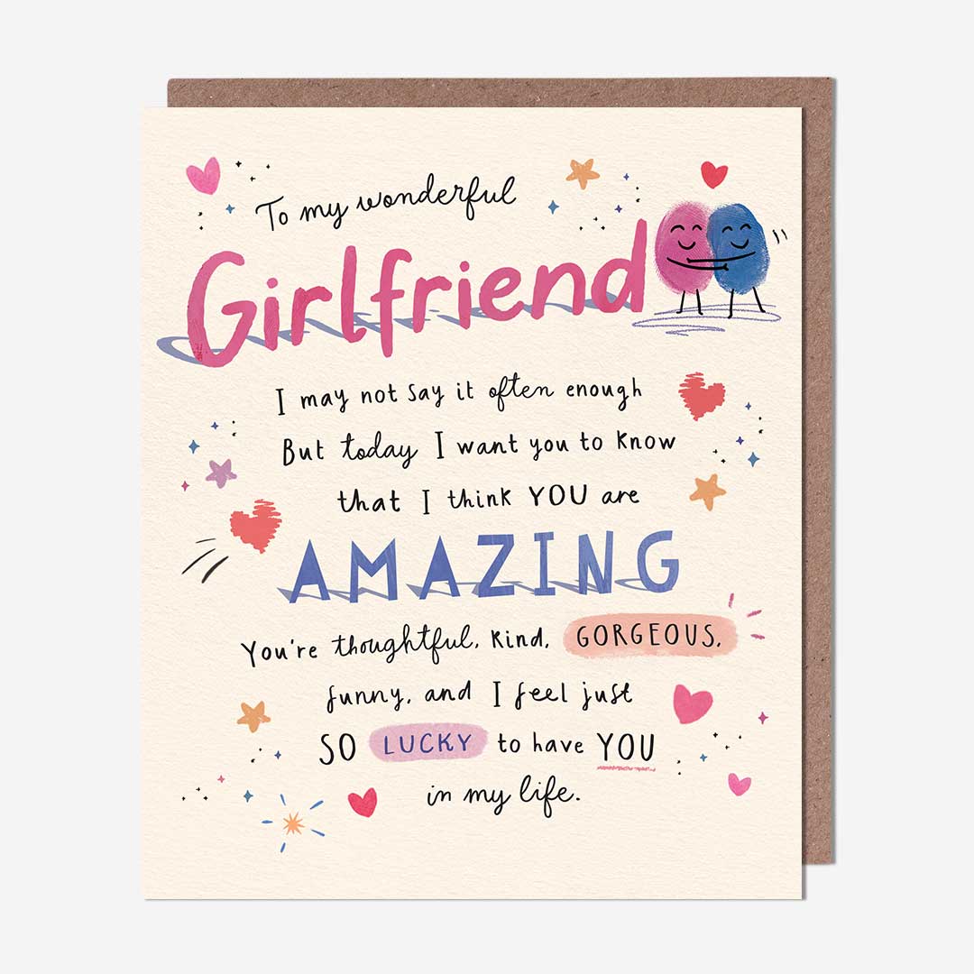 Lucky to have you in my life Girlfriend Card