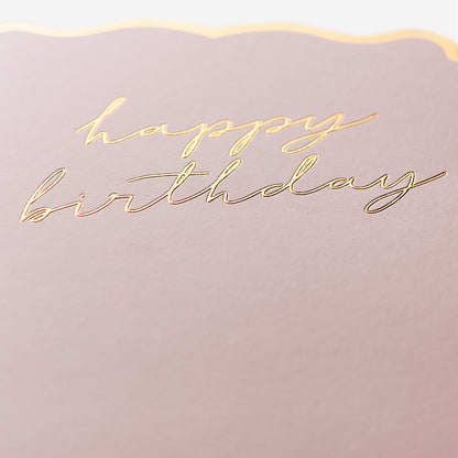 Happy Birthday Pink Background Card