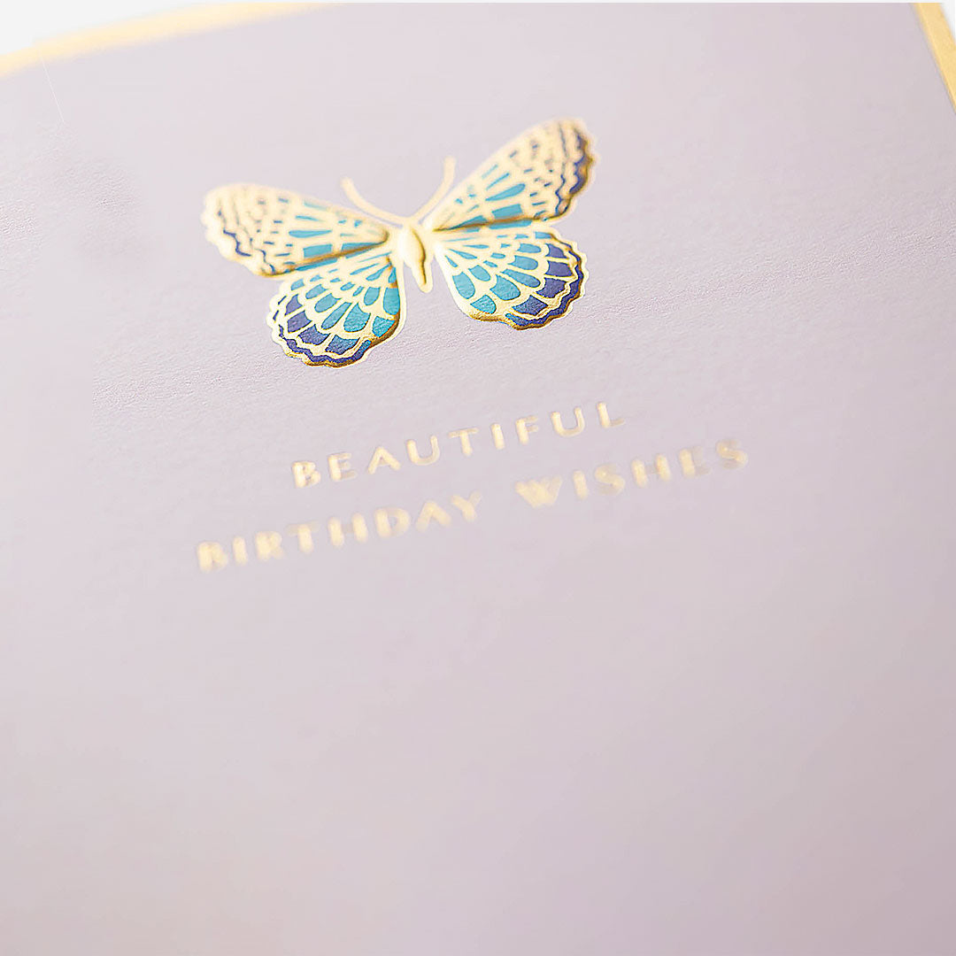 Beautiful Wishes Butterfly Birthday Card