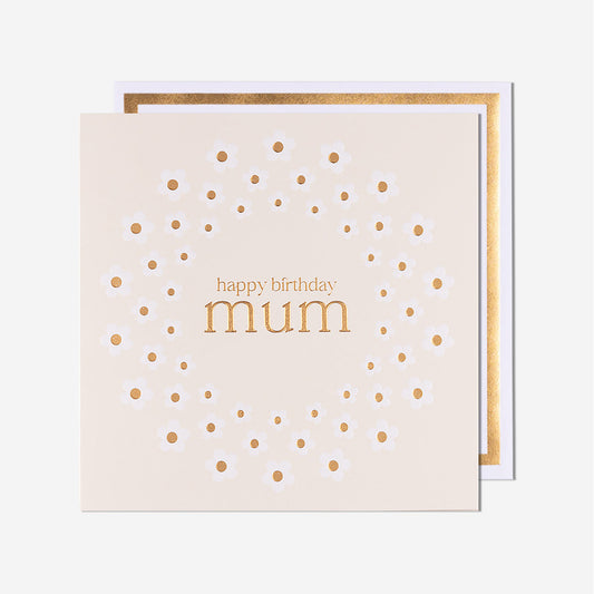 Mum Daisies Pattern Mum Birthday Card