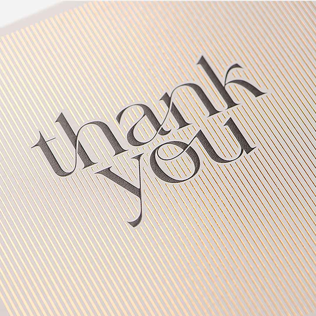 Gold Foil Background Thank You Card