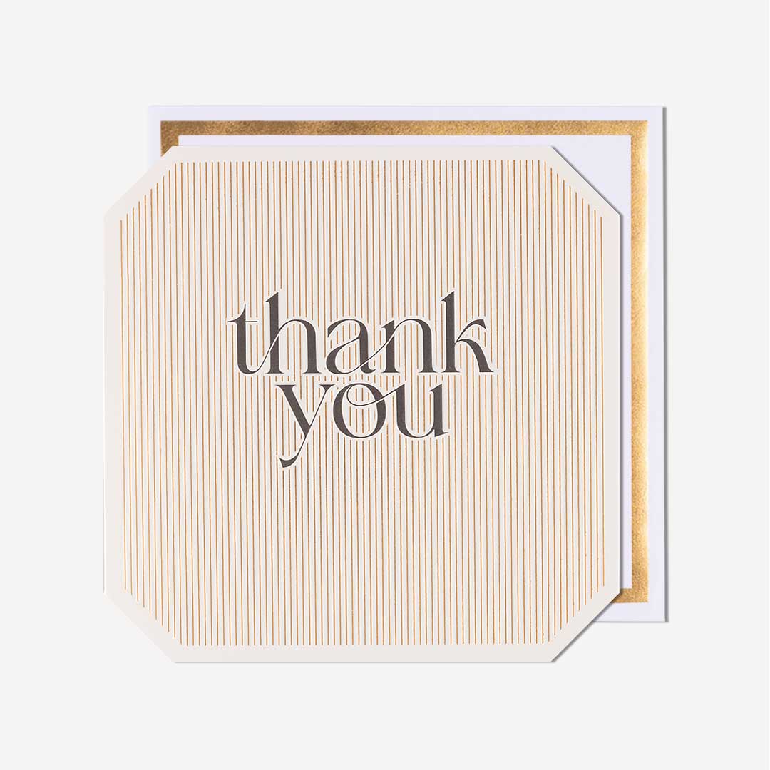 Gold Foil Background Thank You Card