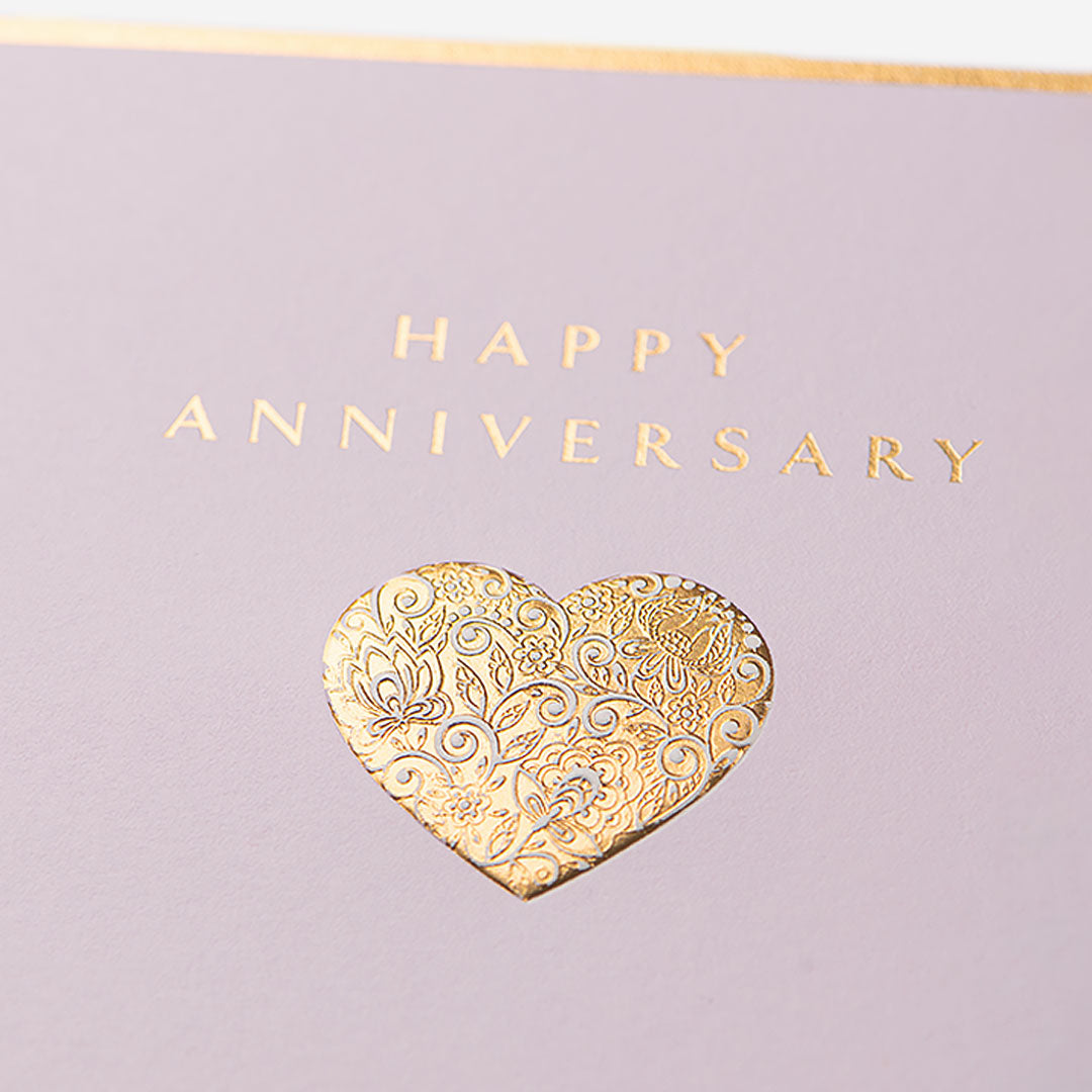 Anniversary Gold Heart Togetherness Anniversary Card