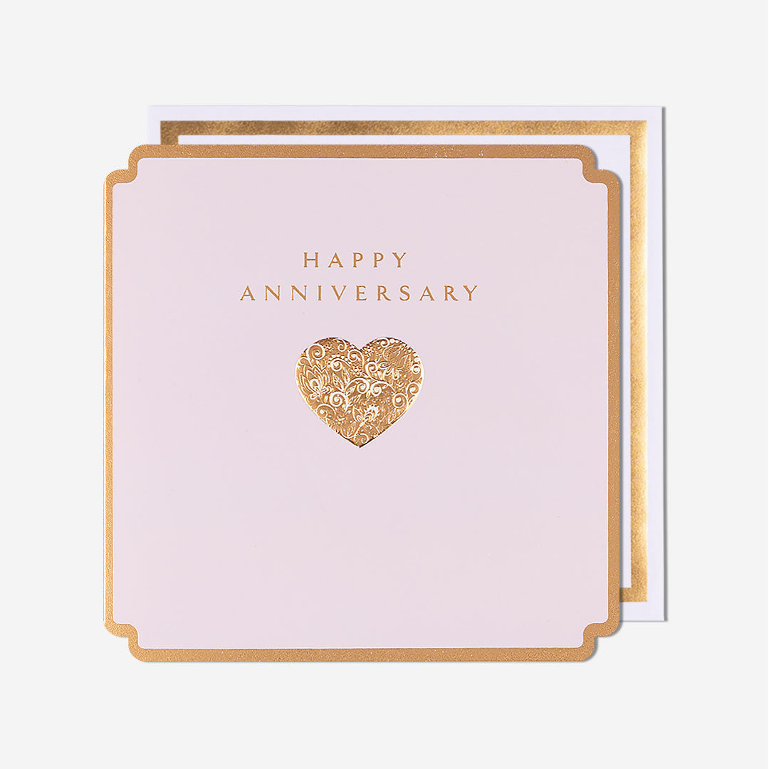 Anniversary Gold Heart Togetherness Anniversary Card