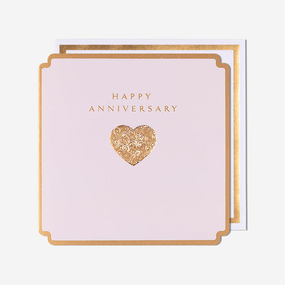 Anniversary Gold Heart Togetherness Anniversary Card