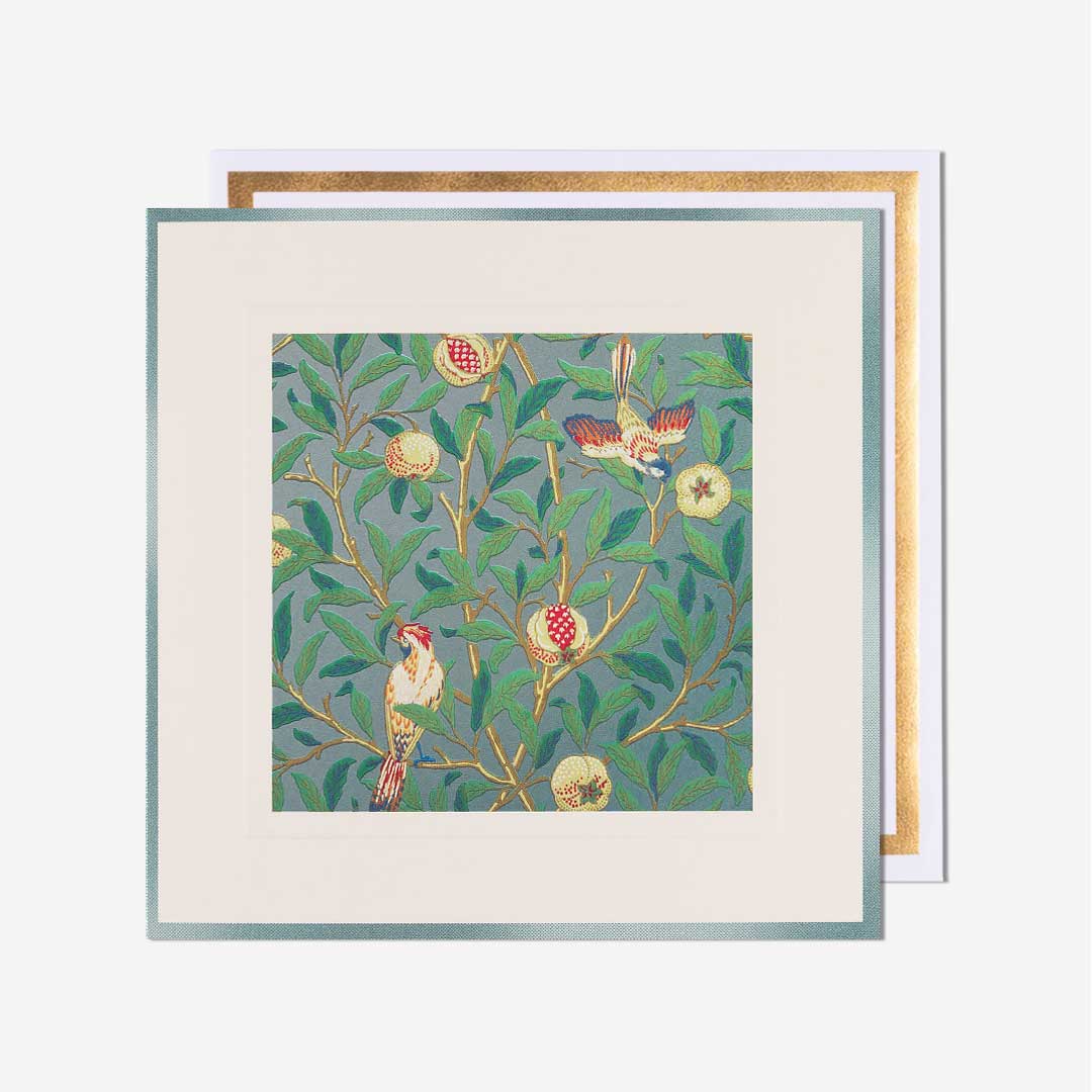 Birds In Tree Pattern Blank Card