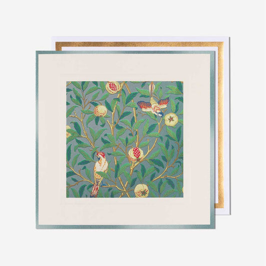 Birds In Tree Pattern Blank Card