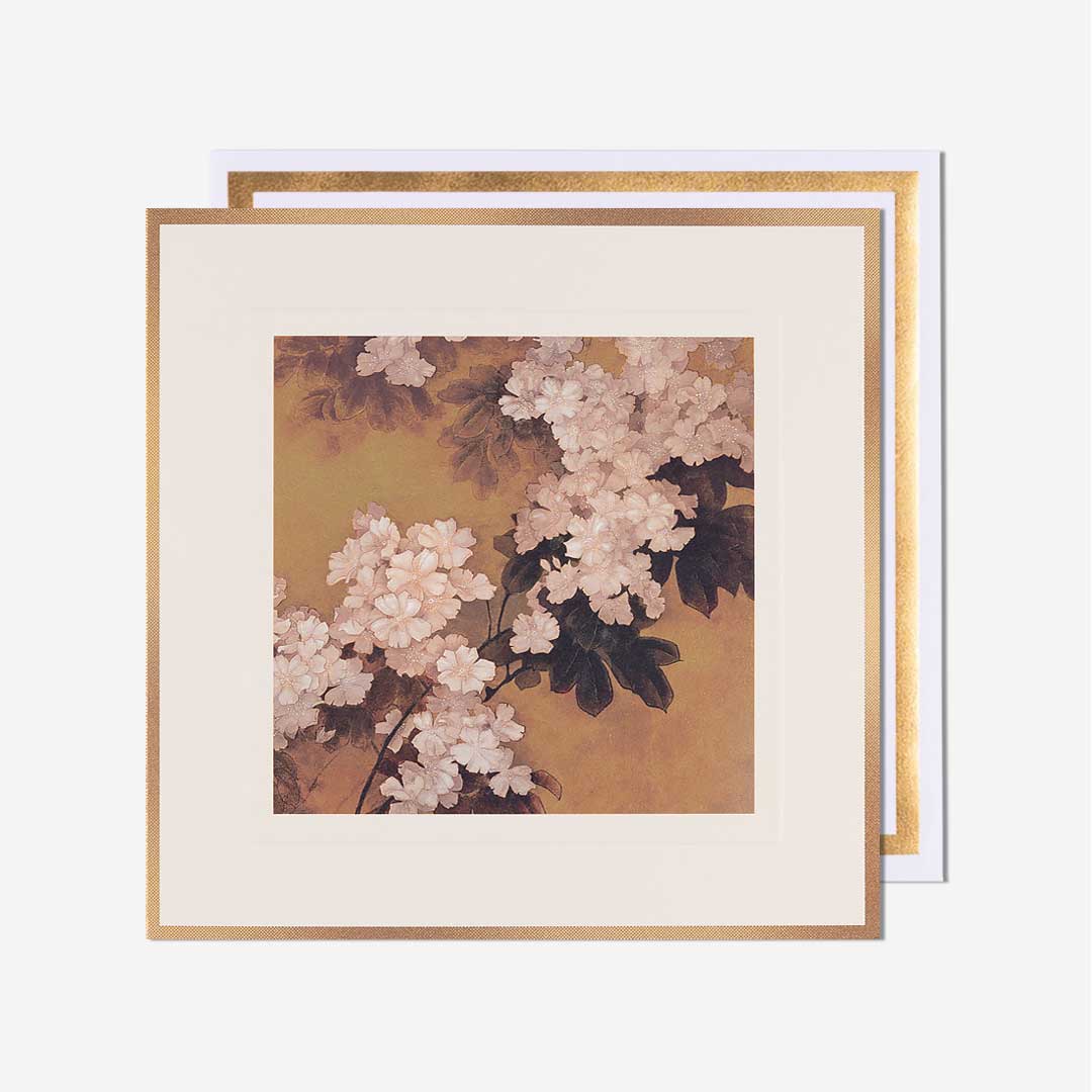 White Flowers Wu Minrong Blank Card