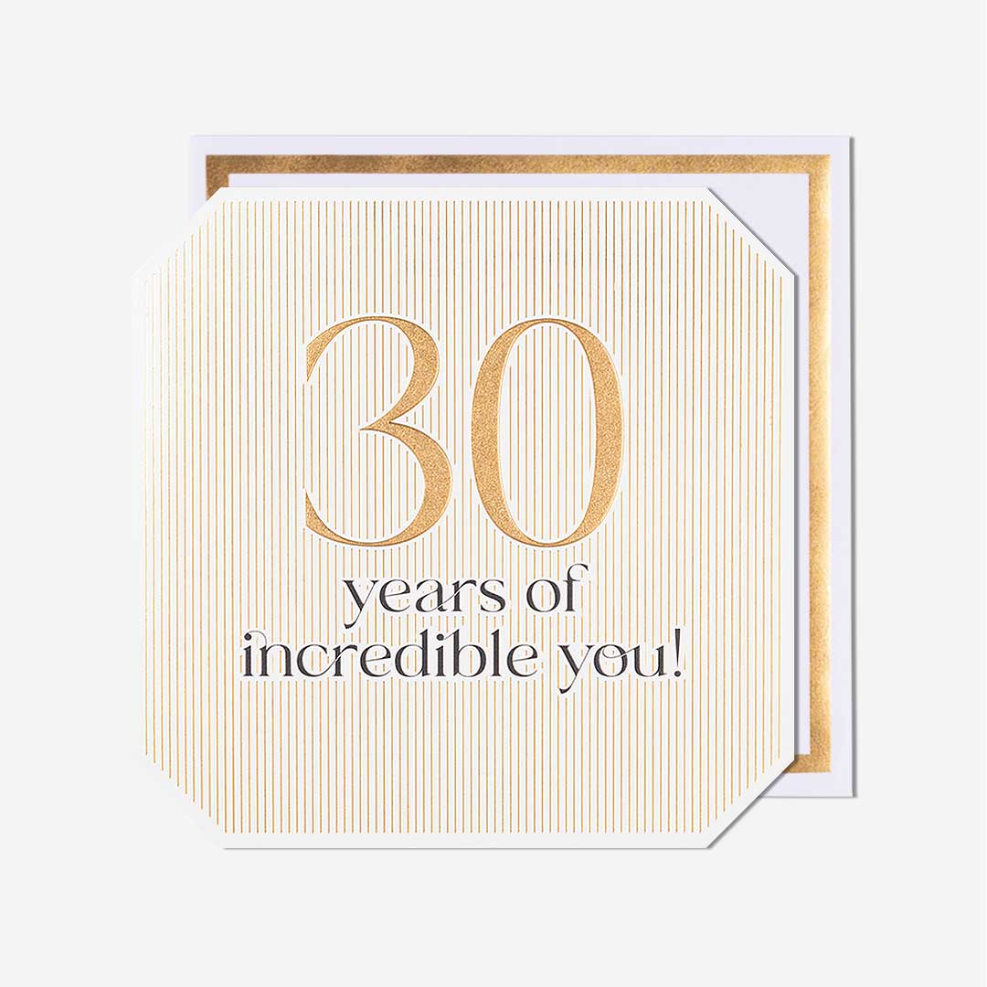 30 Incredible You 30th Birthday Card