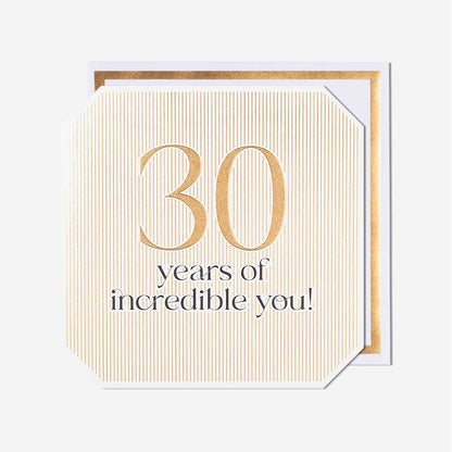 30 Incredible You 30th Birthday Card