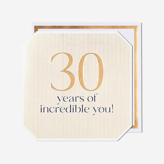 30 Incredible You 30th Birthday Card