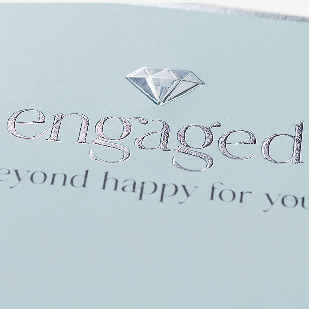 Diamond So Happy For You Engagement Card