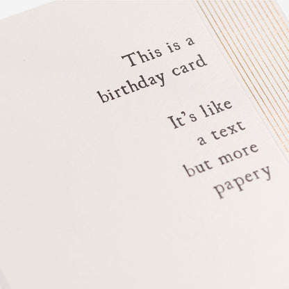 Birthday Card But Papery