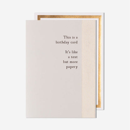 Birthday Card But Papery