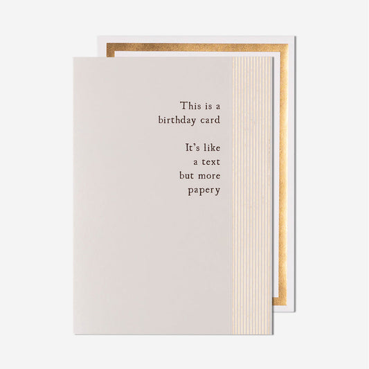 Birthday Card But Papery