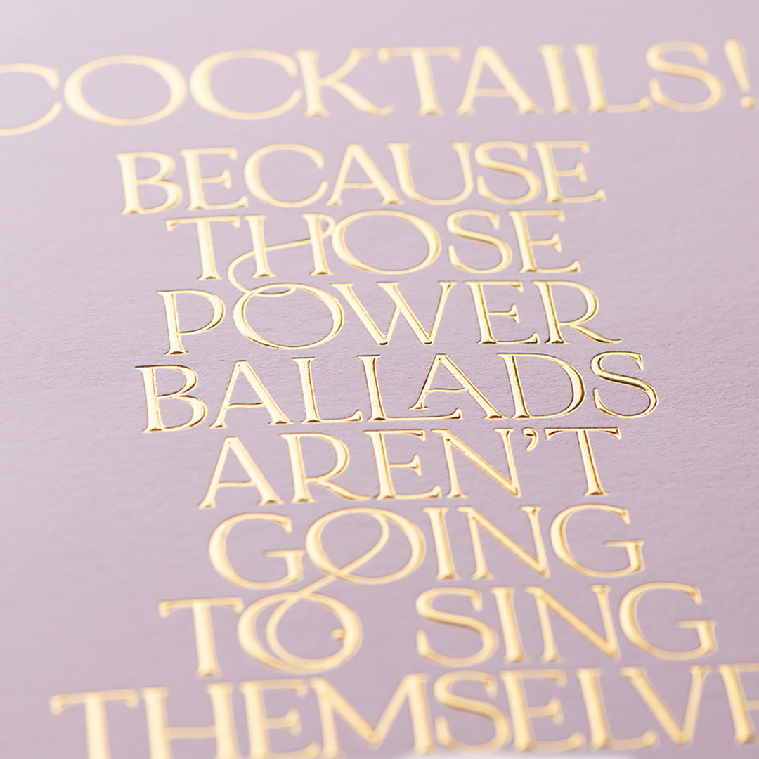 Cocktails Power Ballads General Card