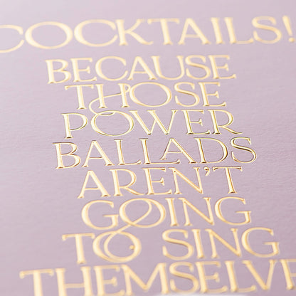 Cocktails Power Ballads General Card