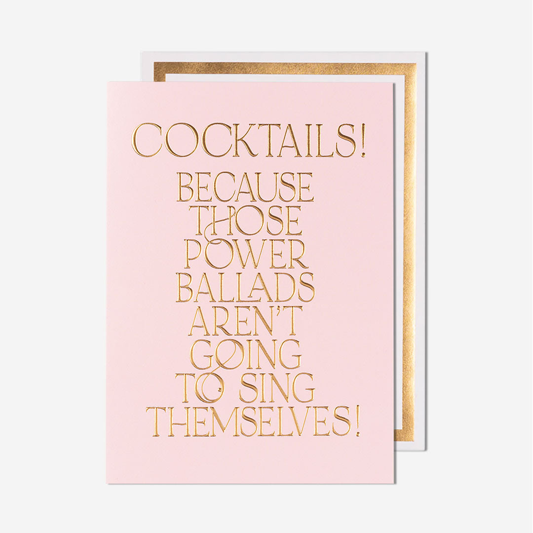 Cocktails Power Ballads General Card