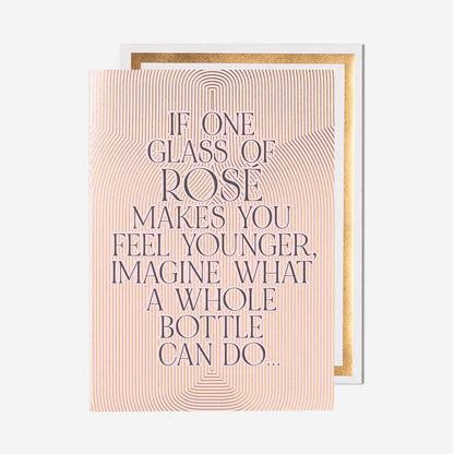 One Glass Of Rosé Birthday Card