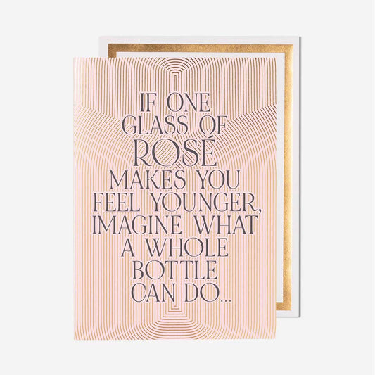 One Glass Of Rosé Birthday Card