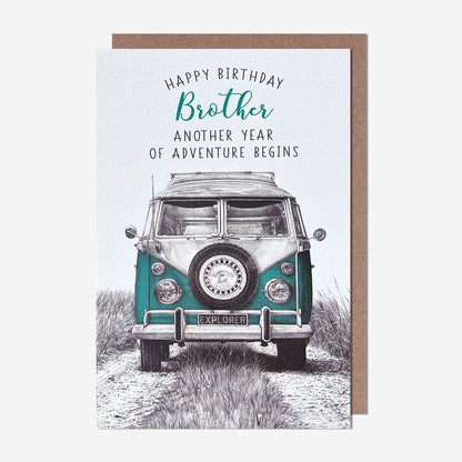 Camper Van Adventure Brother Birthday Card