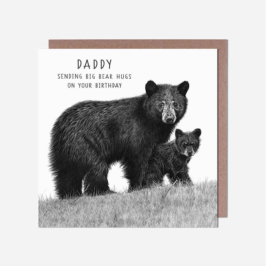 Big Bear Hugs Daddy Birthday Card