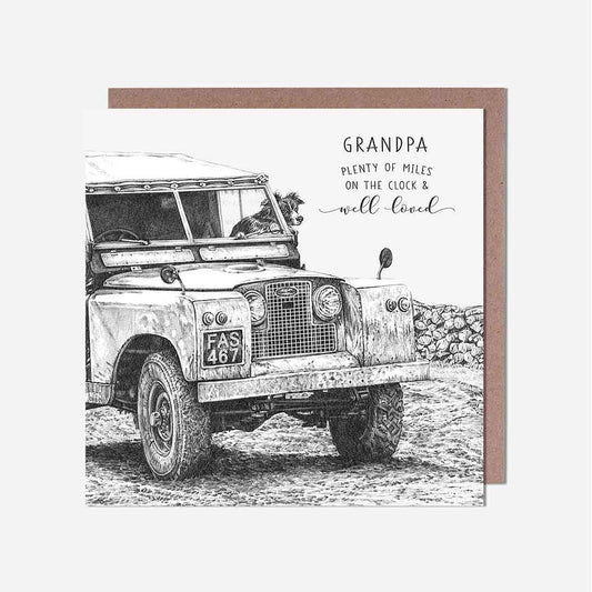 Land Rover Grandpa Birthday Card