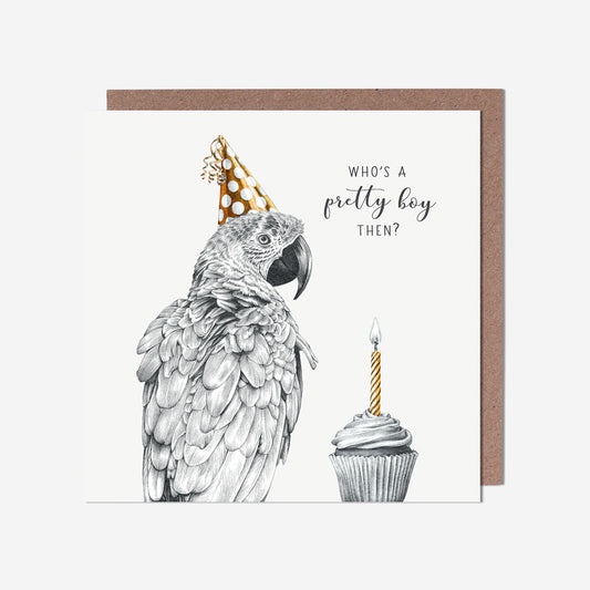 Parrot who's a pretty boy? Birthday Card