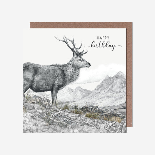 Happy Birthday Stag Card