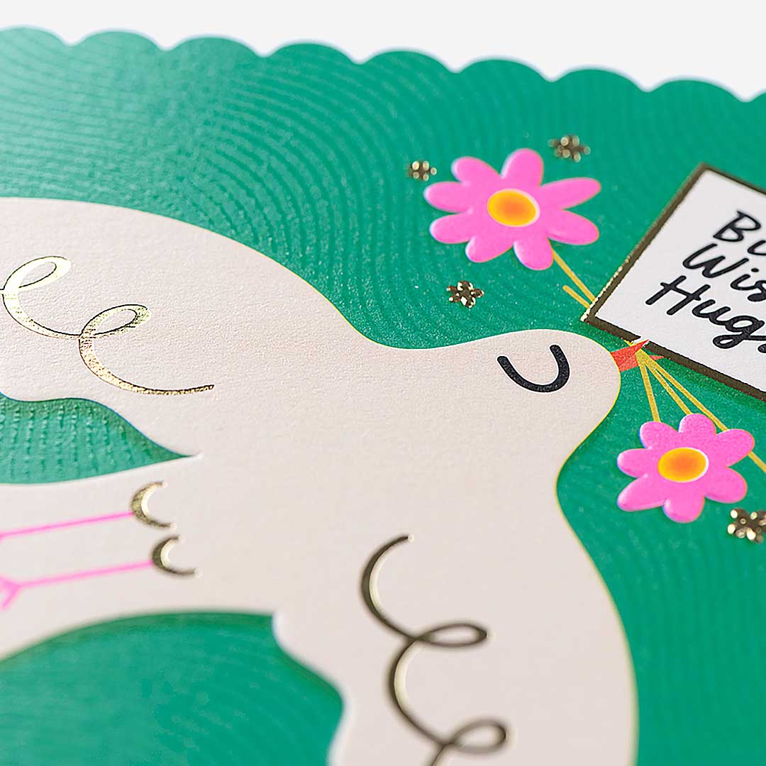 Bird Birthday Wishes, Hugs And Kisses Card