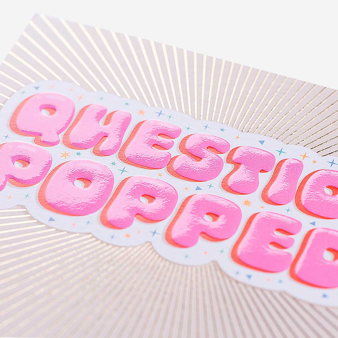 Question Popped Engagement Card