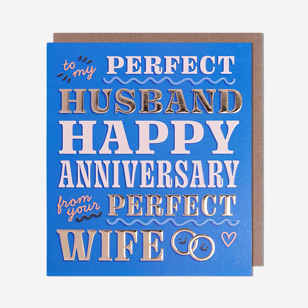 Perfect Husband Anniversary Card