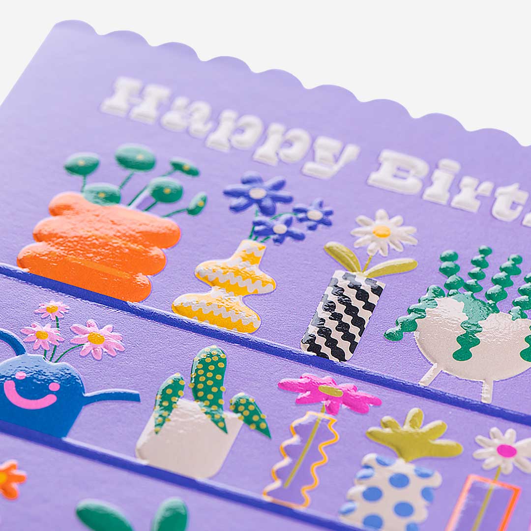 Happy Birthday Flowers Card