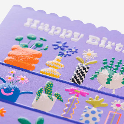 Happy Birthday Flowers Card