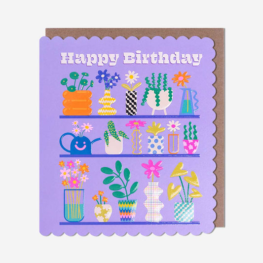 Happy Birthday Flowers Card