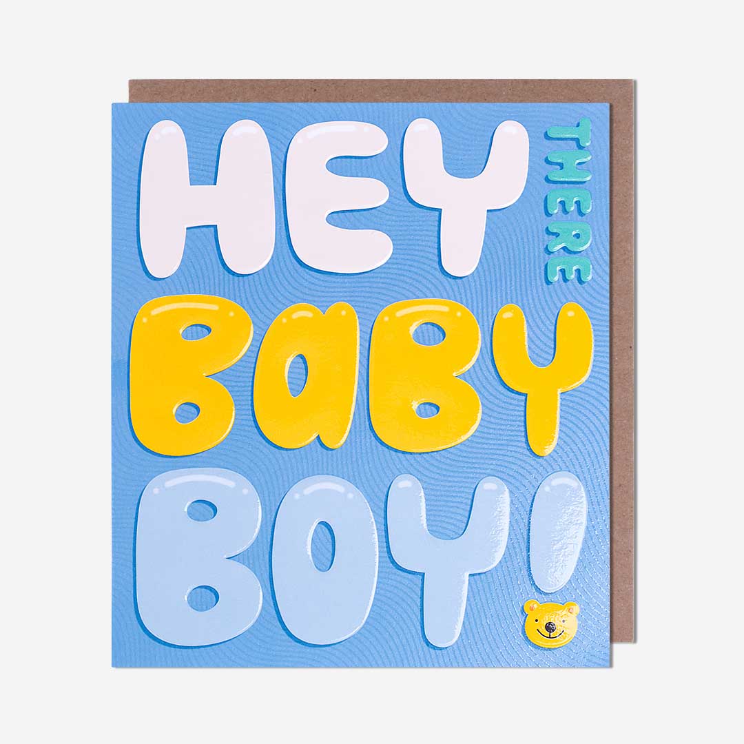 Hey There Baby Boy! New Baby Boy Card