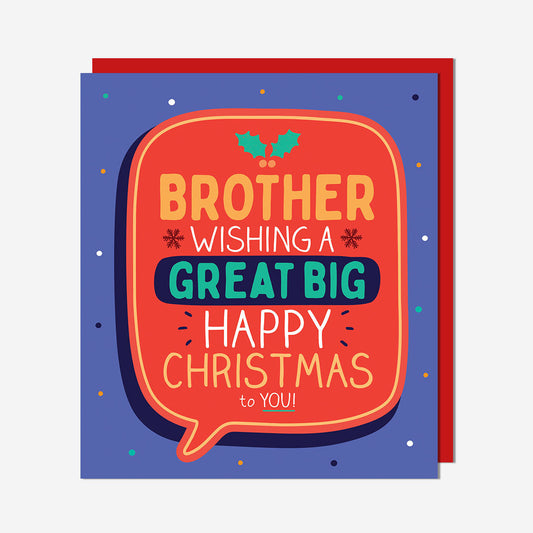 Brother great big happy Christmas Brother Card
