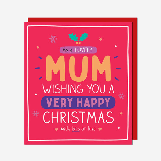 Mum very happy Christmas  Card