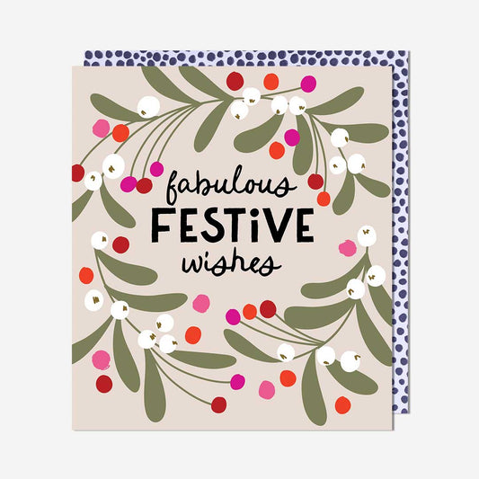 Festive wishes wreath General Card